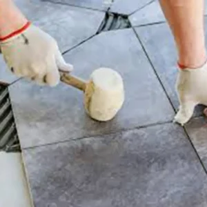 Colocación de suelo y aplicación de cemento