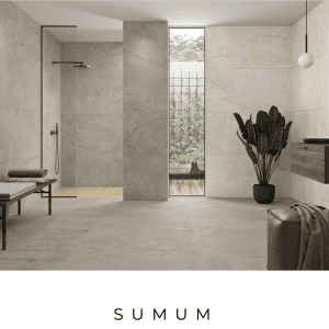 Ambiente azulejos cuarto de baño SUMUM imitación piedra antideslizante