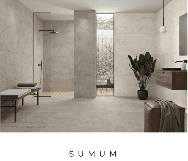 Ambiente azulejos cuarto de baño SUMUM imitación piedra antideslizante